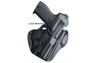 Image of DeSantis F.A.M.S. Holster w/Lock Hole, SIG P225, P228, P229, P220 Carry, P225-A1, Left Hand, Plain, Black, 01LBBC7Z0