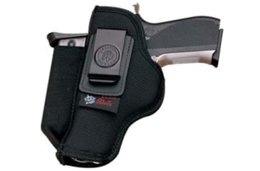 Image of DeSantis Kingston Car Seat Holster, Most Long, Single Action Pistols Similar to Colt Govt. Model 45, Browning P35, Kimbers w/ 4in-5in Barrels, Ambidextrous, Nylon, Black, N92BJLSZ0