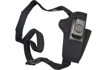 Image of DeSantis Kingston Car Seat Holster, Most Long, Single Action Pistols Similar to Colt Govt. Model 45, Browning P35, Kimbers w/ 4in-5in Barrels, Ambidextrous, Nylon, Black, N92BJLSZ0