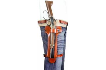 Image of DeSantis Mares Drop Leg Leather Holsters, Henry, Rossi, Winchester Randall or Chiappa Mares Leg rifles .22/.22 Magnum, Ambidextrous, Plain, Tan, 181TJ01Z0