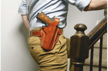Image of DeSantis Thumb Break Scabbard Belts Holsters - Walther, Walther PPK, PPK/S, Right Hand, Plain, Tan, 001TA74Z0