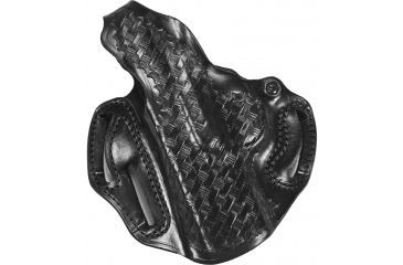 Image of DeSantis Thumb Break Scabbard Holster - Left Hand, Black, Basketweave, Unlined, 3 Slot 001BF30Z0 - FITS FNX-9/FNX-40,