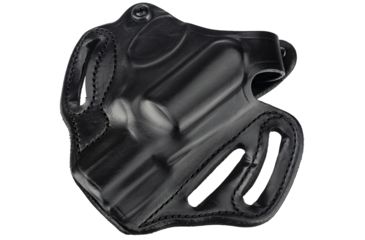 Image of DeSantis Thumb Break Scabbard Holster - Right, Black, Unlined, Plain, 3 Slot 001BA22Z0 - FITS COLT AGENT, COBRA, DETECTIVE SPECIAL 2in.