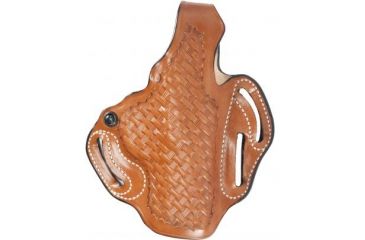 Image of DeSantis Thumb Break Scabbard Holster - Right Hand, Tan, Basketweave, Lined, 3 Slot 001TG30Z0 - FITS FNX-9/FNX-40,