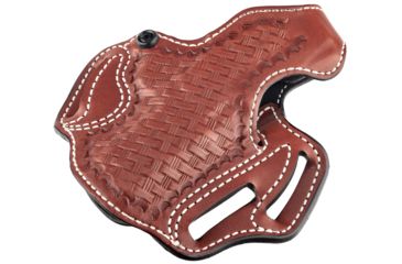 Image of DeSantis Thumb Break Scabbard Holster - Right, Tan, Lined, Basketweave, 3 Slot 001TG82Z0 - FITS S&amp;W 469, 669, 69-04, 69-06, 69-24, 69-26, 69-29, 39-13, 39-14, 39-13TSW