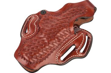 Image of DeSantis Thumb Break Scabbard Holster - Right, Tan, Unlined, Basketweave, 3 Slot 001TEN5Z0 - FITS FN 5-7 USG