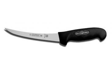 Image of Dexter Outdoors SofGrip 6in Dexsteel Blade Narrow Curved Boning Knife, Black Handle, SG131-6B-PCP