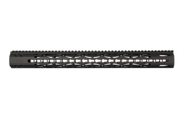 Image of DEZ Arms GEN2 Bullet Trace AR-15 Keymod Handguard, 19.31 inch, SS Extended Length, Anodized, Black DZT-KM15-19-GEN2