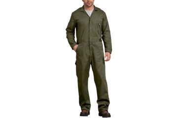 Image of Dickies Cotton Long Sleeve Coveralls, Moss - 48300MS 4X RG