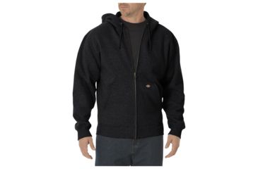 Image of Dickies - Midweight Fleece Full Zip Hoodie, Black - TW391BK 2X RG