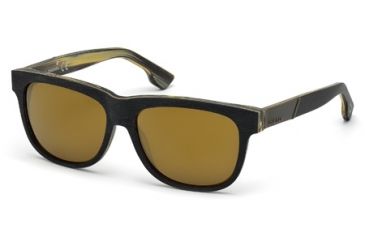 Image of Diesel DL0085 Sunglasses - Black Leopard Frame Color