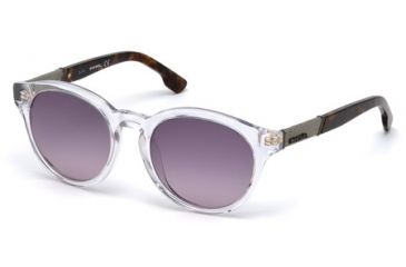 Image of Diesel DL0115 Sunglasses - Crystal Frame Color, Gradient Smoke Lens Color