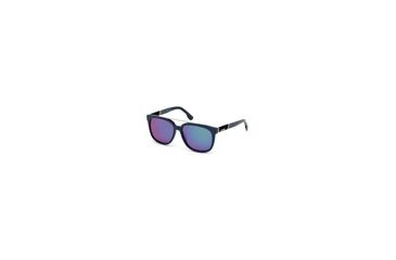 Image of Diesel DL0166 Sunglasses - Shiny Blue Frame Color, Green Mirror Lens Color