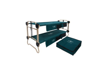Image of Disc-O-Bed Angled Expandable Under Bunk FootLocker, 29in L x 24in W x 8.5-5.5in H, Green, 19812/GRN