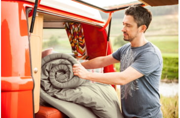 Image of Disc-O-Bed Duvalay with Luxury Memory Foam Sleeping Bag &amp; Duvet, Adults, Cappuccino, Large, 50014