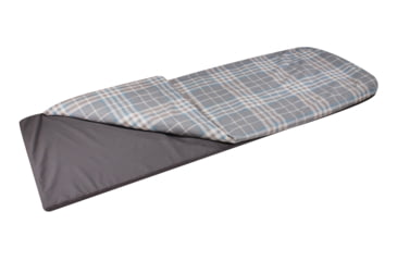 Image of Disc-O-Bed Duvalay with Luxury Memory Foam Sleeping Bag &amp; Duvet, Adults, Ocean Plaid, Large, 50214