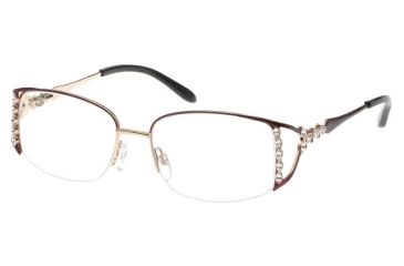 Image of Diva 5401 Eyeglasses - Indian Red-Gold Frame w/ Clear Lenses 5401-123