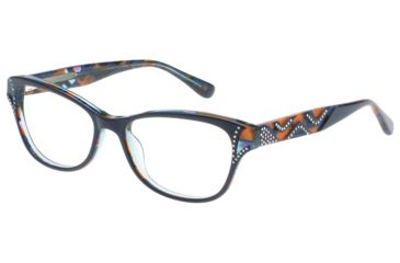 Image of Diva 5484 Eyeglasses, Women's, Blue-Rust-Polka Dot, 52-17-135, DI5484356