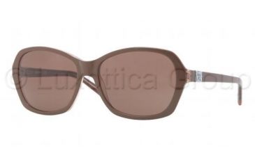Image of DKNY DY4094 Single Vision Prescription Sunglasses DY4094-357173-5716 - Lens Diameter 57 mm, Frame Color Top Brown on Brown Transparent