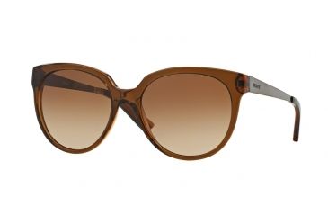 Image of DKNY DY4128 Progressive Prescription Sunglasses DY4128-367513-56 - Lens Diameter 56 mm, Frame Color Brown/brown Transparent