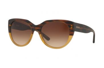 Image of DKNY DY4149 Single Vision Prescription Sunglasses DY4149-374513-55 - Lens Diameter 55 mm, Frame Color Matte Amber Horn