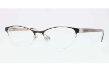 Image of DKNY DY5642 Progressive Prescription Eyeglasses 1097-52 - Matte Chrome Frame, Demo Lens Lenses