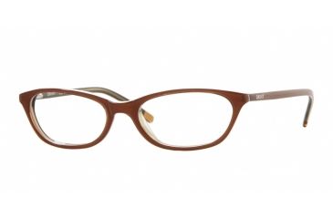 Image of DKNY Eyeglasses DY4558 with Lined Bifocal Rx Prescription Lenses 3021-51 - Top Brown On Honey Frame
