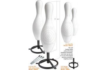 Image of Do All Outdoors 3-D Ten Pin full size bowling pin with action base DBP02