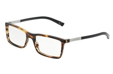 Image of Dolce&amp;Gabbana BASALTO COLLECTION DG3211 Single Vision Prescription Eyeglasses 2673-53 - Matte Striped Brown Frame