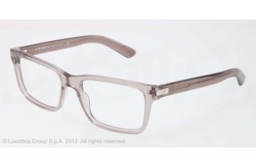 Image of Dolce&amp;Gabbana BLOCK HINGE DG3157 Progressive Prescription Eyeglasses 2696-53 - Transparent Gray Frame, Demo Lens Lenses