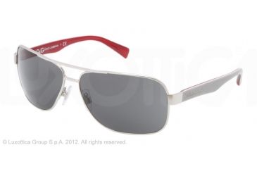 Image of Dolce&amp;Gabbana CONTRAST DG2120P Single Vision Prescription Sunglasses DG2120P-117287-64 - Lens Diameter 64 mm, Lens Diameter 64 mm, Frame Color Silver