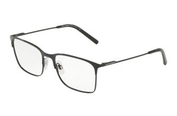Image of Dolce&amp;Gabbana DG1289 Single Vision Prescription Eyeglasses 01-54 - Black Frame
