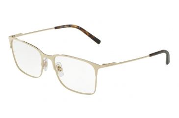 Image of Dolce&amp;Gabbana DG1289 Single Vision Prescription Eyeglasses 488-52 - Pale Gold Frame