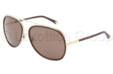 Image of Dolce&amp;Gabbana ICONIC EVOLUTION DG2098 Progressive Prescription Sunglasses DG2098-108673-6016 - Lens Diameter 60 mm, Frame Color Gold