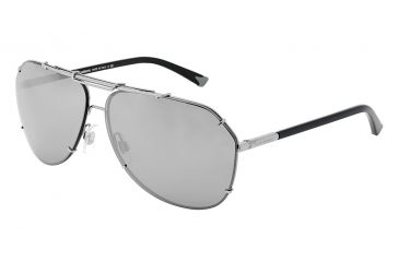 Image of Dolce&amp;Gabbana DG2102 Sunglasses 04/6G-6412 - Gunmetal Frame, Silver Mirror Lenses
