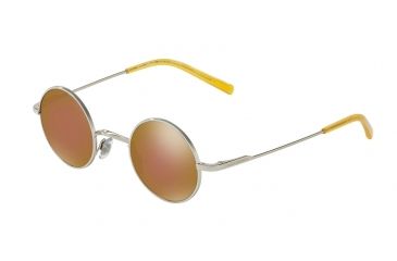 Image of Dolce&amp;Gabbana DG2168 Sunglasses 05/F9-42 - Silver Frame, Brown Mirror Bronze Lenses