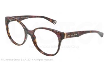 Image of Dolce&amp;Gabbana DG3128 Bifocal Prescription Eyeglasses 1959-5118 - Flame Violet Frame, Demo Lens Lenses