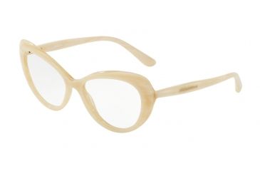 Image of Dolce&amp;Gabbana DG3264 Eyeglass Frames 3084-52 - Beige Horn Frame