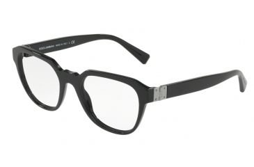 Image of Dolce&amp;Gabbana DG3277F Single Vision Prescription Eyeglasses 501-53 - Black Frame