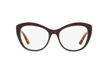 Image of Dolce&amp;Gabbana DG3284F Eyeglass Frames 3204-53 - Havana On Damascus Glitter