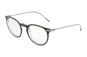 Image of Dolce&amp;Gabbana DG3303F Bifocal Prescription Eyeglasses 675-52 - Top Black On Crystal Frame