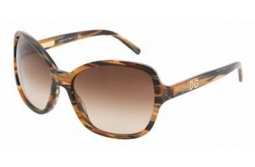 Image of Dolce &amp; Gabanna DG4107 #181313 - Gold / Black Brown Gradient Frame