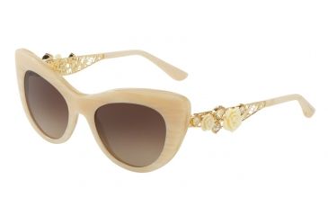 Image of Dolce&amp;Gabbana DG4302B Single Vision Prescription Sunglasses DG4302B-308413-50 - Lens Diameter 50 mm, Frame Color White Horn