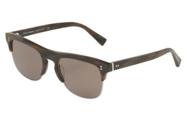 Image of Dolce&amp;Gabbana DG4305 Sunglasses 31184R-53 - Striped Bordeaux/gunmetal Frame, Brown Lenses