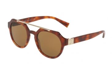 Image of Dolce&amp;Gabbana DG4313 Sunglasses 314453-50 - Dark Havana/amber Havana Frame, Brown Lenses