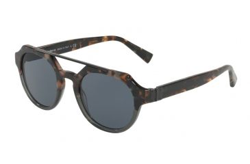 Image of Dolce&amp;Gabbana DG4313 Sunglasses 3145R5-50 - Blue Havana/grey Frame, Grey Lenses