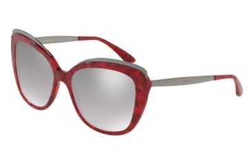 Image of Dolce&amp;Gabbana DG4332 Progressive Prescription Sunglasses DG4332-31756V-57 - Lens Diameter 57 mm, Frame Color Cube Cherry