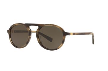 Image of Dolce&amp;Gabbana DG4351F Progressive Prescription Sunglasses DG4351F-320082-54 - Lens Diameter 54 mm, Frame Color Striped Tobacco
