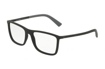 Image of Dolce&amp;Gabbana DG5021 Progressive Prescription Eyeglasses 2616-52 - Black Rubber Frame