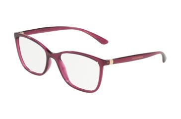 Image of Dolce&amp;Gabbana DG5026 Progressive Prescription Eyeglasses, 52mm, Transparent Black Cherry, DG5026-1754-52-PRO